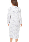 Marlon Blossom Cotton Long Sleeve Button Nightdress, Blue