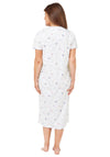 Marlon Short Sleeve Leaf Print Nightdress, Blue