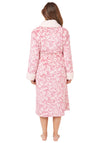 Marlon Long Sleeve Floral Wrap Dressing Gown, Pink