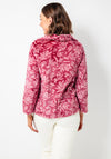 Marlon Floral Fleece Zip Bed Jacket, Pink
