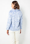 Marlon Floral Fleece Zip Bed Jacket, Blue