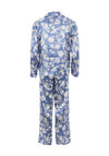 Marlon Satin Feel Floral Print Pyjama Set, Blue