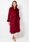 Marlon Fleece Collar Dressing Gown, Wine