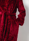 Marlon Fleece Collar Dressing Gown, Wine