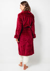 Marlon Fleece Collar Dressing Gown, Wine