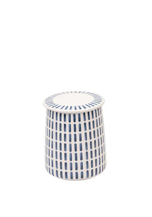 Mary Berry At Home Striped Coffee Canister, Blue