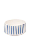 Mary Berry At Home Striped Serving Bowl, Blue