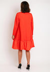 Masai Nell Jersey Crinkle Cut Knee Length Dress, Spicy Orange