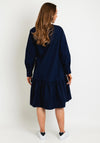 Masai Naima Frill Tiered Midi Dress, Maritime Blue