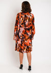 Masai Nydema Ink Print Shirt Dress, Spicy Orange