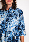 Masai Mydilla Printed Smock Midi Shirt Dress, Blue