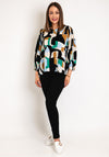 Masai Brisa Geo Print Blouse, Green Lake