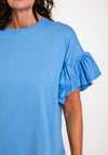 Masai Dalit Flare Cuff T-Shirt, Blue Bonnet