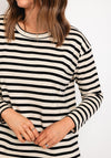 Masai Doreanna Round Neck Striped Top, Black