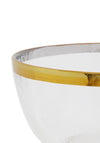 Premier Housewares Glass Bowl with Gold Rim, 15cm