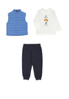 Mayoral Baby Boy Top Jogger and Gilet Set, Sky