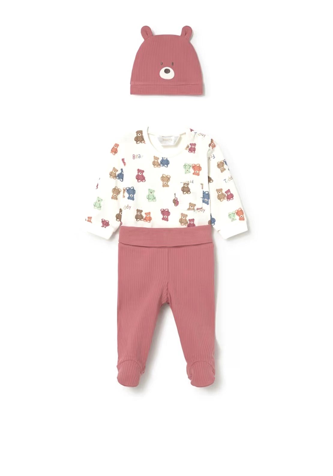 Mayoral Baby Boy Teddy 3 Piece Set, Orange