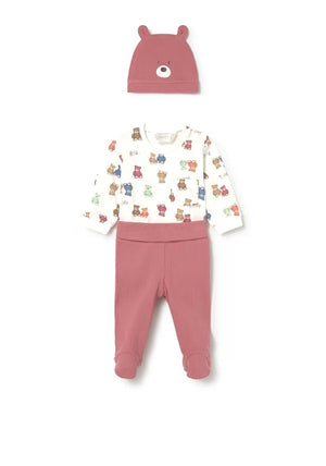Mayoral Baby Boy Teddy 3 Piece Set, Orange