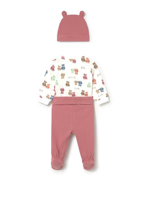 Mayoral Baby Boy Teddy 3 Piece Set, Orange