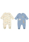 Mayoral Baby Boy Animal Set of 2 Sleepsuits, Blue