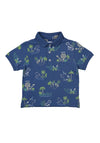Mayoral Baby Boy Animal Print Short Sleeve Polo, Navy