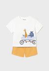 Mayoral Baby Boy Animal Surf Tee and Short Set, Yellow