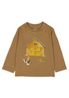 Mayoral Baby Boy Barn Long Sleeve Top, Tan