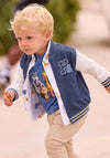 Mayoral Baby Boy Long Sleeve Bomber Jacket, Navy