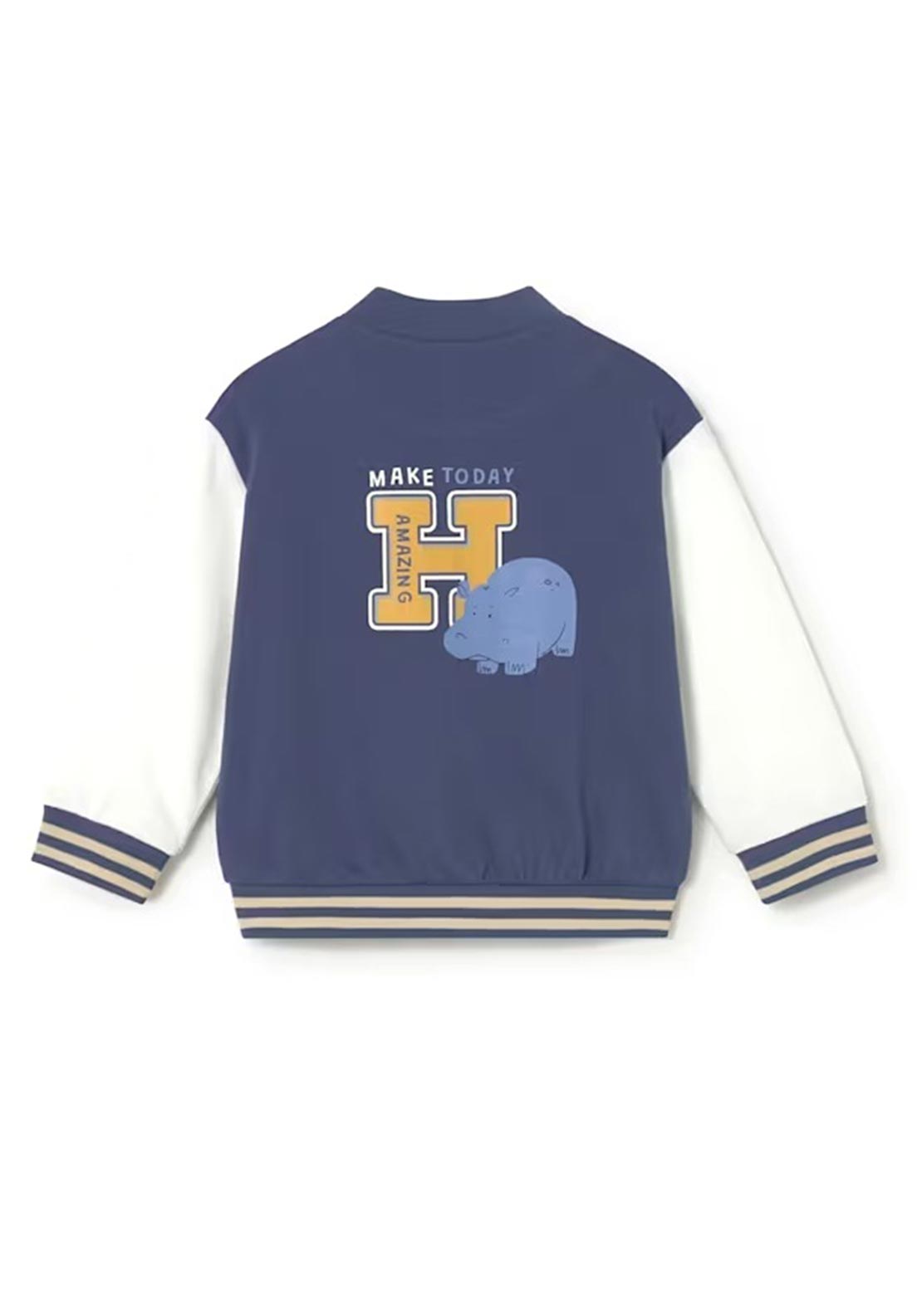 Mayoral Baby Boy Long Sleeve Bomber Jacket, Navy