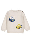 Mayoral Baby Boy Long Sleeve Car Knit Jumper, Cream