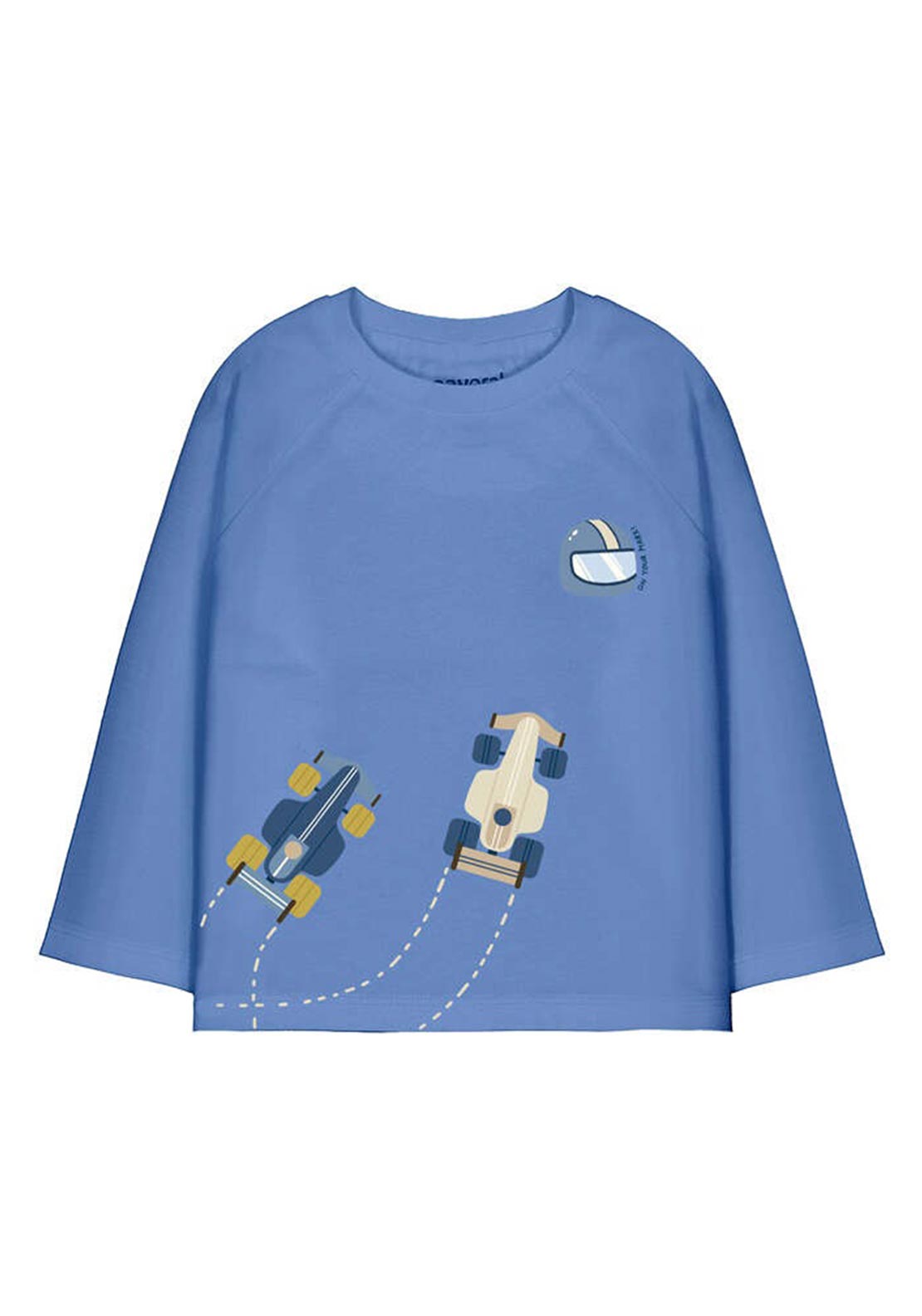 Mayoral Baby Boy Race Car Long Sleeve Top, Blue