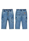 Mayoral Baby Boy Cargo Soft Denim Jean, Blue