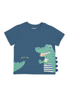 Mayoral Baby Boy Happy Croco Short Sleeve Tee, Navy