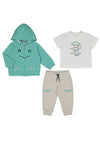 Mayoral Baby Boy Dino 3 Piece Tracksuit, Green