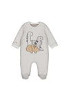 Mayoral Baby Boy Dinosaur Long Sleeve Babygrow, Grey