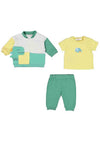 Mayoral Baby Boy Dino 3 Piece Tracksuit, Green