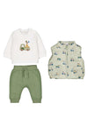 Mayoral Baby Boy Farm 3 Piece Tracksuit, Green