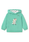 Mayoral Baby Boy Dino Long Sleeve Hoodie, Green