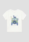 Mayoral Baby Boy Jeep Print Short Sleeve Tee, White