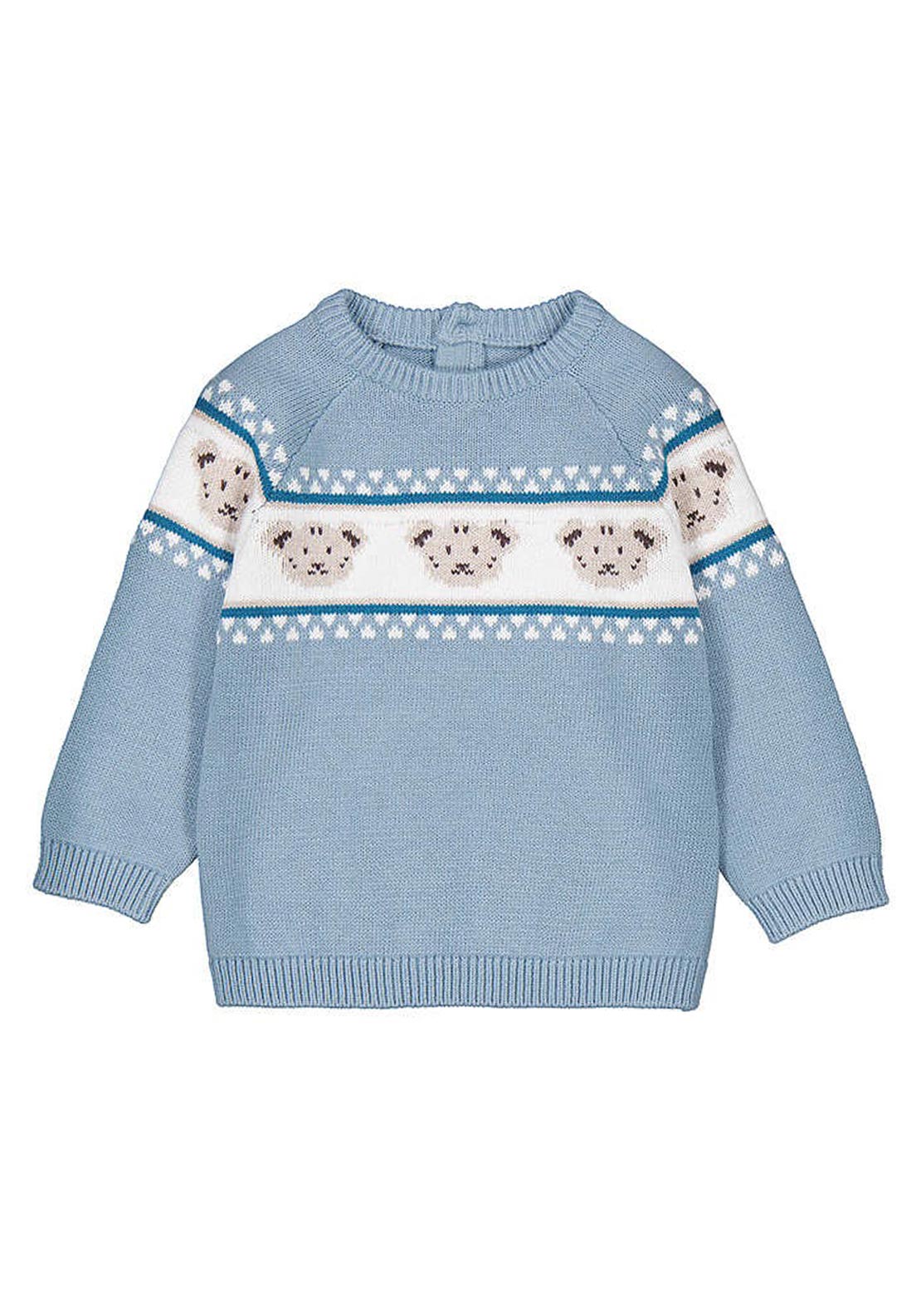 Mayoral Baby Boy Jacquard Long Sleeve Knit Jumper, Blue
