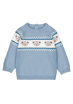 Mayoral Baby Boy Jacquard Long Sleeve Knit Jumper, Blue