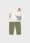 Mayoral Baby Boy Jungle Tracksuit, Green