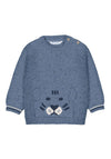 Mayoral Baby Boy Long Sleeve Tiger Knit Jumper, Blue