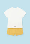 Mayoral Baby Boy Monkey Tee and Short Set, Yellow