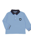 Mayoral Baby Boy Pup Long Sleeve Polo, Sky Blue