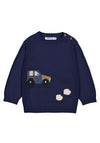 Mayoral Baby Boy Tractor Long Sleeve Jumper, Navy