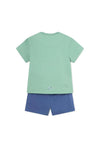 Mayoral Baby Boy Monkey Tee and Short Set, Green