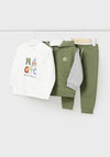 Mayoral Baby Boy Teddy 3 Piece Tracksuit, Green