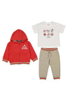 Mayoral Baby Boy Play To Win 3 Piece Tracksuit, Red
