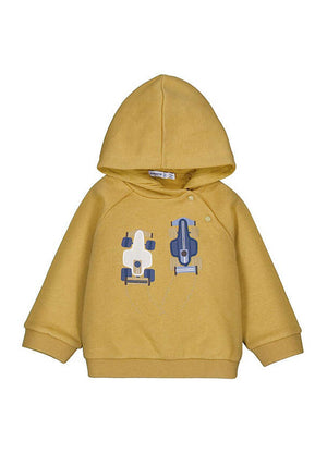 Mayoral Baby Boy Race Car Long Sleeve Hoodie, Yellow